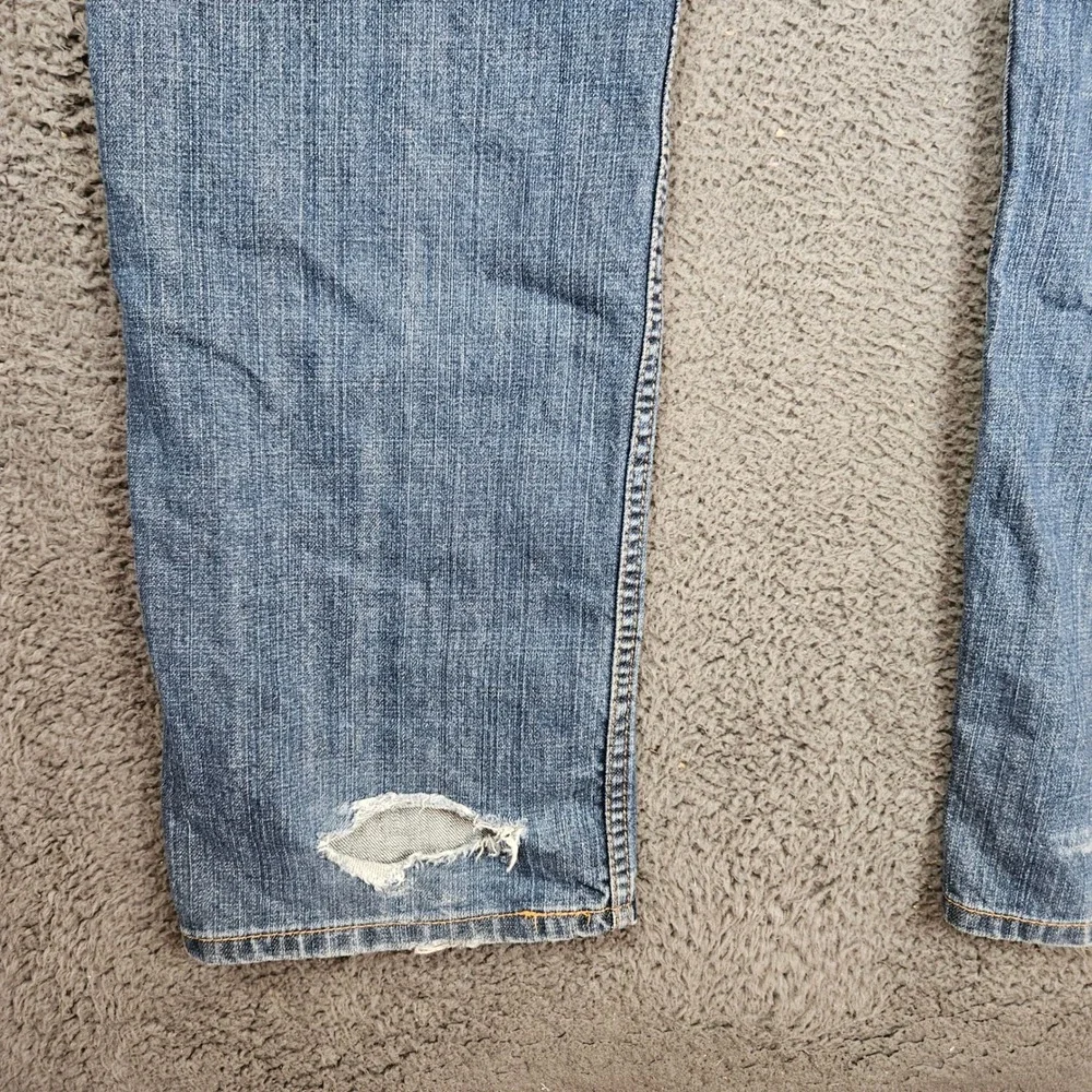 Levis 505 Mens Straight Fit Jeans 36x36 Medium Wash Blue Denim Cotton‎